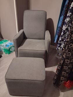 Nice rocking chair also spins with foot stool cash only