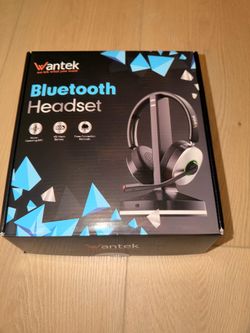 New Wantek  Bluetooth Headset 45 hours battery noise cancelling mic , three connections methods
