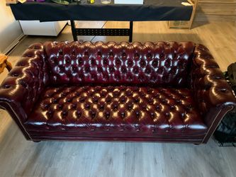 Vintage Chesterfield Tufted Loveseat Rare