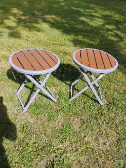 Matching Small Outside Folding Tables 21" Tall