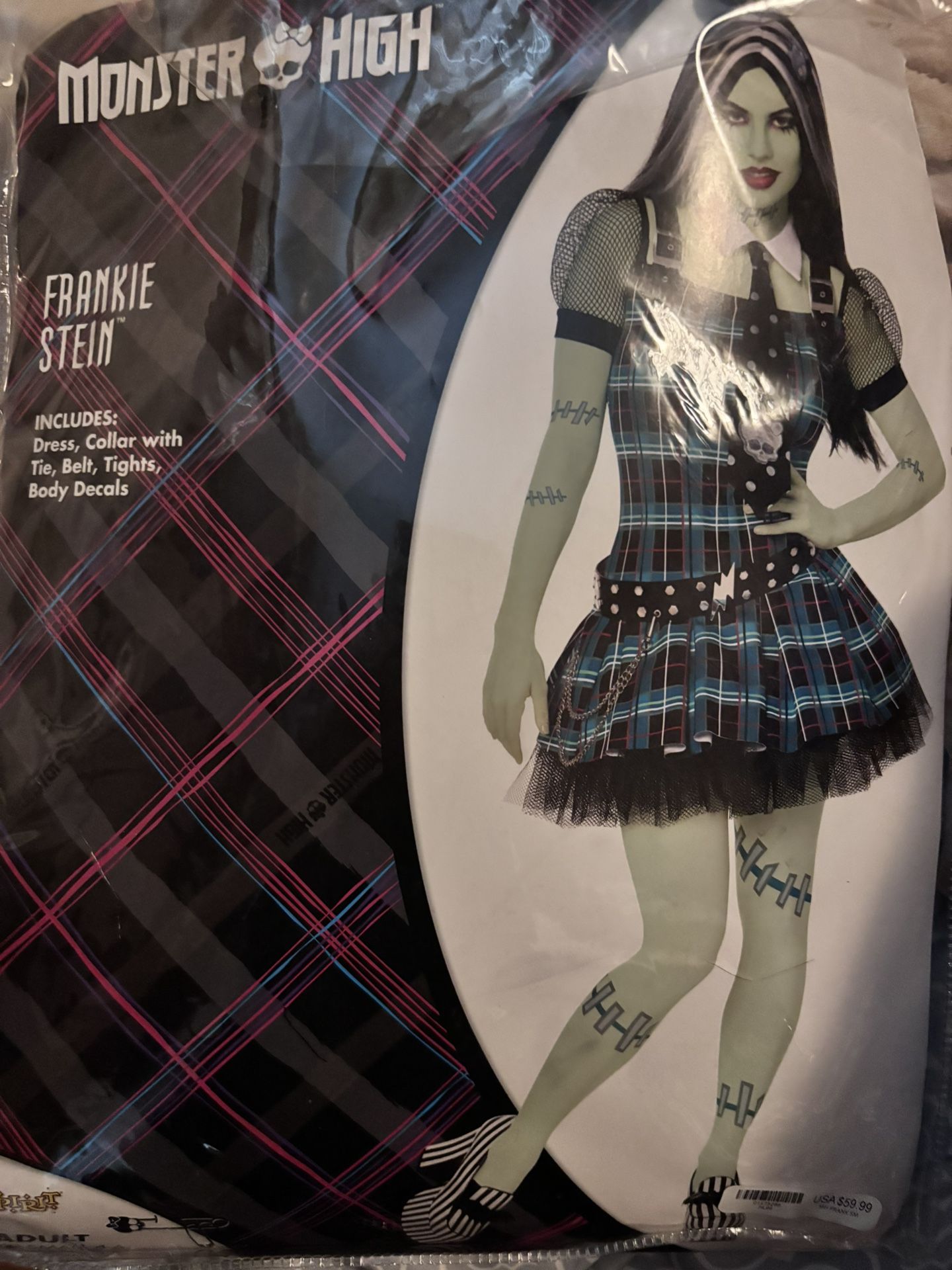 Frankie Stein Costume Size Small 