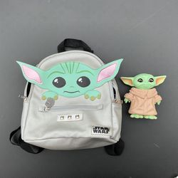 Baby Yoda Backpack & Baby Yoda Bop It Game Set