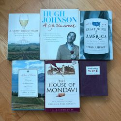 Assorted Hardcover Books on Wine