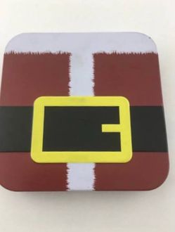 Tin Box Painted Like Santa