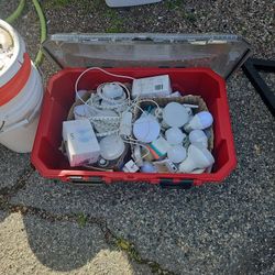 LIFX Bulbs And Logitech Pop switches, With Bin