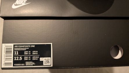 Nike Air Foamposite One Black Men's Size 11