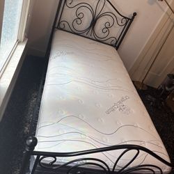 black metal bed frame - twin