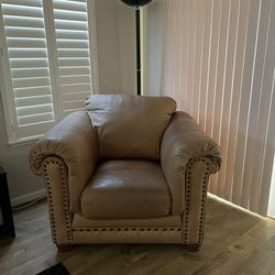 Leather Chair And Ottoman 