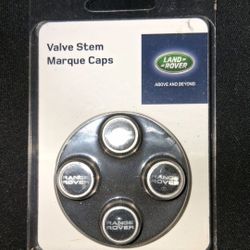 NEW Land Rover Range Rover black silver tire wheel valve stem caps set genuine LR027663