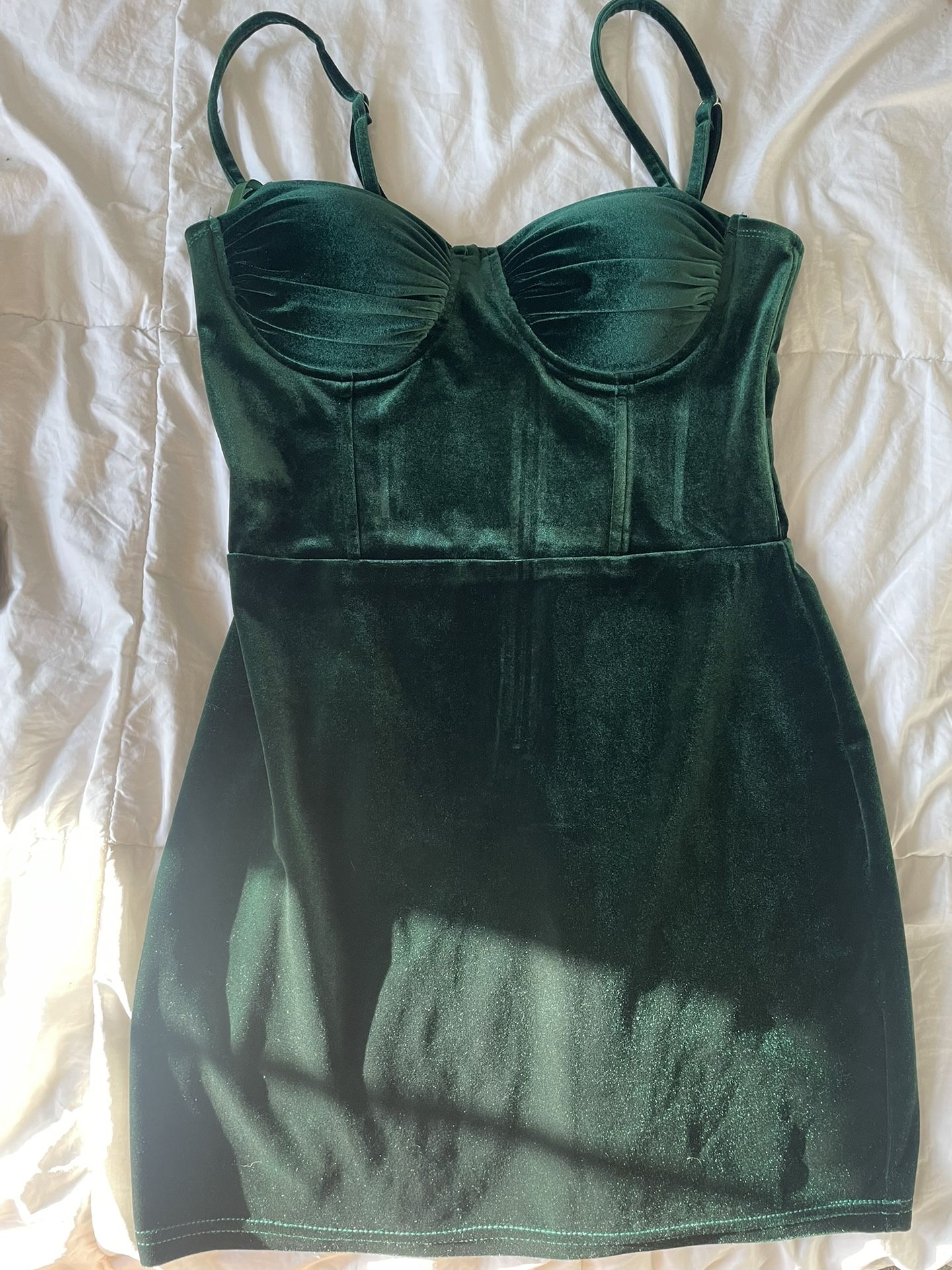 Windsor Velvet Green Corset Dress