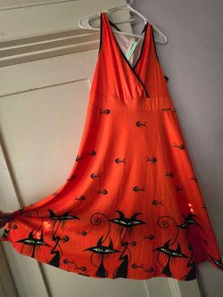 Black Cats Halloween Dress 2X (18-20)