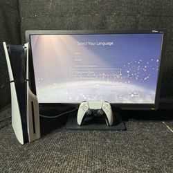 Ps5 Slim Disc 1TB Console with Cables and Controller