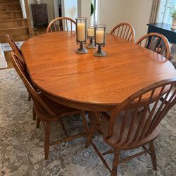 Amish Oak Dining Room Set