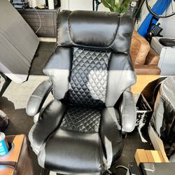 Black Leather Computer Chair 