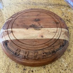 Anthropologie Acacia Bread Board