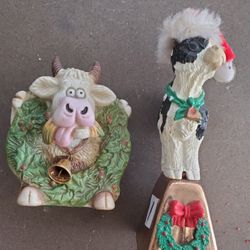 2 Christmas Cow Bells 