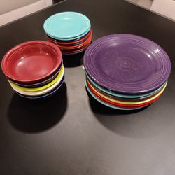 Fiestaware plates and bowls