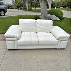 White Leather Couch