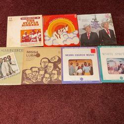 7 Vintage SPIRITUALS Vinyl Records 
