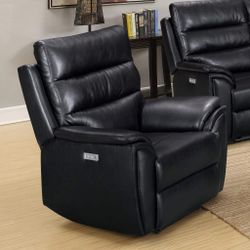 Black Power Recliner Chair ⭐️ Silla Reclinable Electrica Negra 🚚(Immediate-Delivery)💨