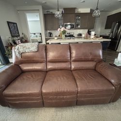 Leather Reclining Sofa