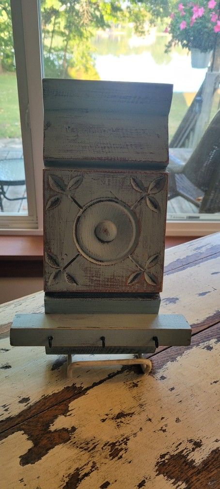 Vintage Plynth Block Repurposed Key Rack 