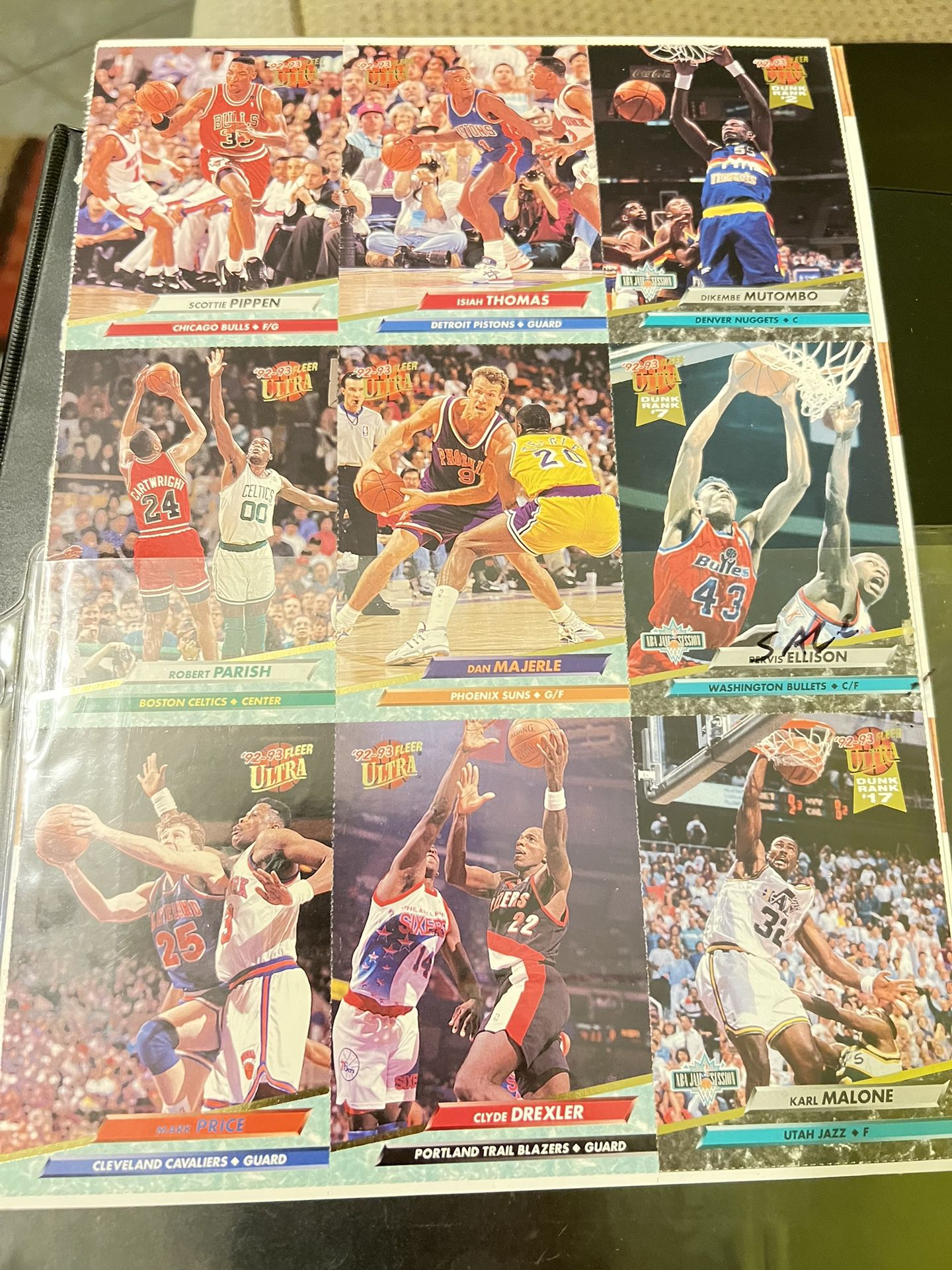 2 Full Sheets Off NBA CARDS without cutting 1991 