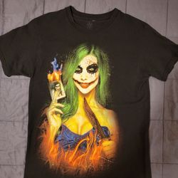 Harley QUINN Demented TEE/Black/Size S/New