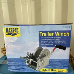 New 2500lb HD Trailer Winch With Strap    $140 