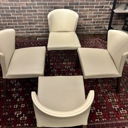 4 art deco style chairs