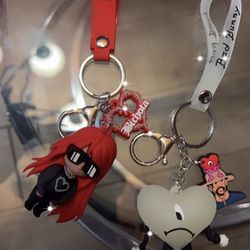 Bad bunny 🐰 karol G key rings /chains 