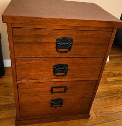 Vintage Wood File Cabinet