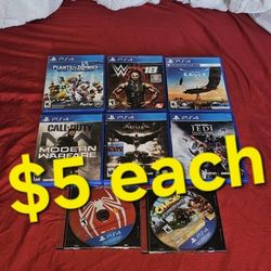 Sony PlayStation 4 Games $5 Each 