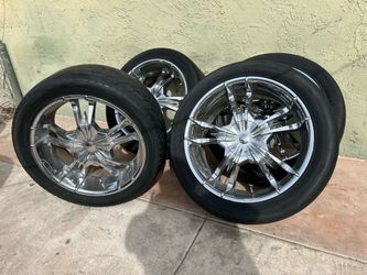 RIMS 305/40R22...6 LUGS FIT CHEVY SILVERADO YUKON TAHOE SUBURBAN NISSAN TITAN DENALLI NISSAN ARMADA 