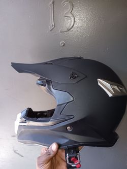 Matte Black Motocross Helmet