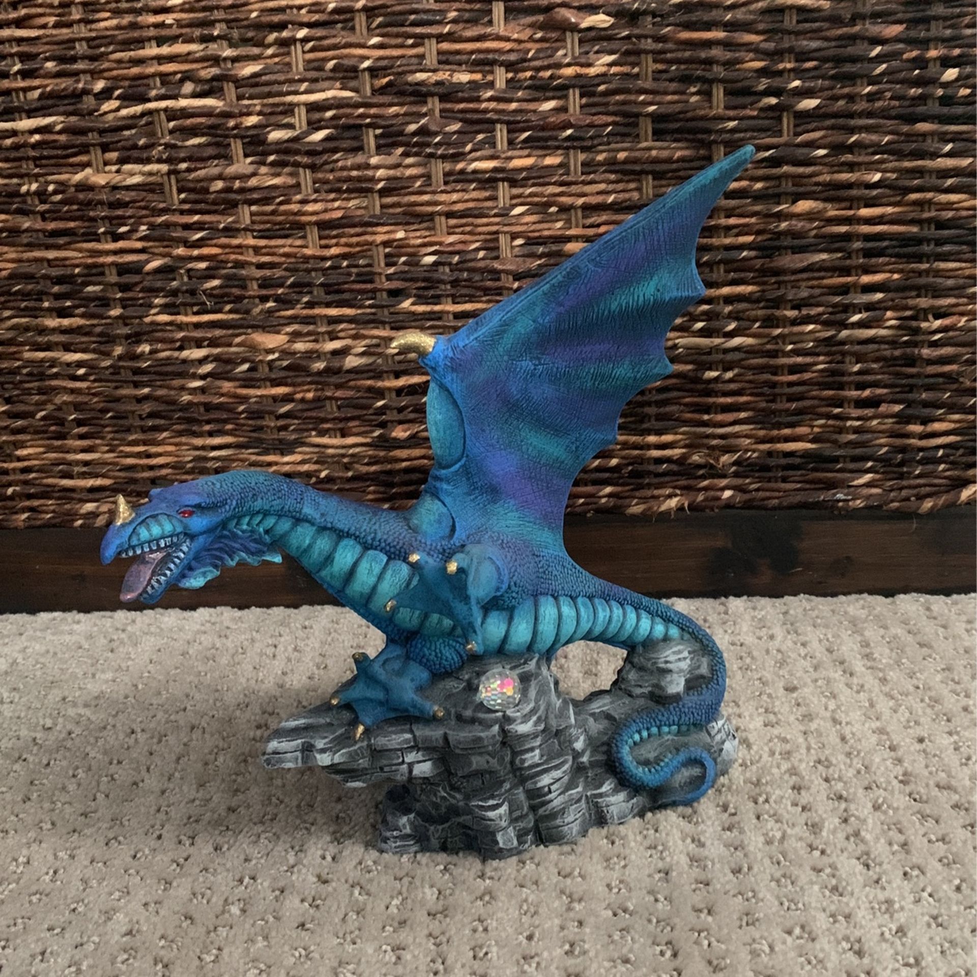 Hand Painted Dragon Sculpture