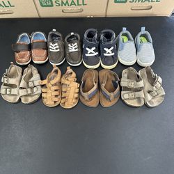 Lot of 8 Pairs Of Toddler Shoes Size 3,4,5,6 Carters, Osh Kosh, Ralph Lauren