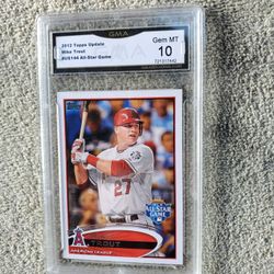 Mike Trout 1st Year All Star Card Graded 10