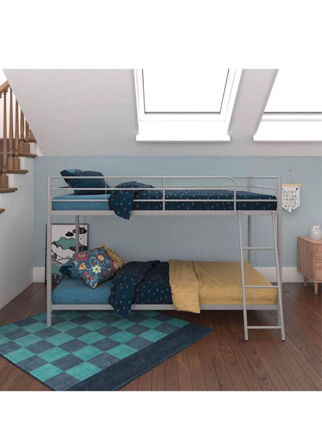 Bunk Bed For Kids With 1 Twin Mattresses 