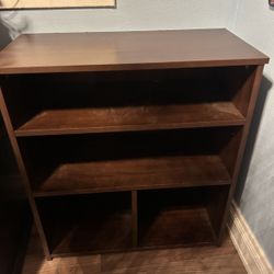 Small Bookcase Shelf Dark Brown 