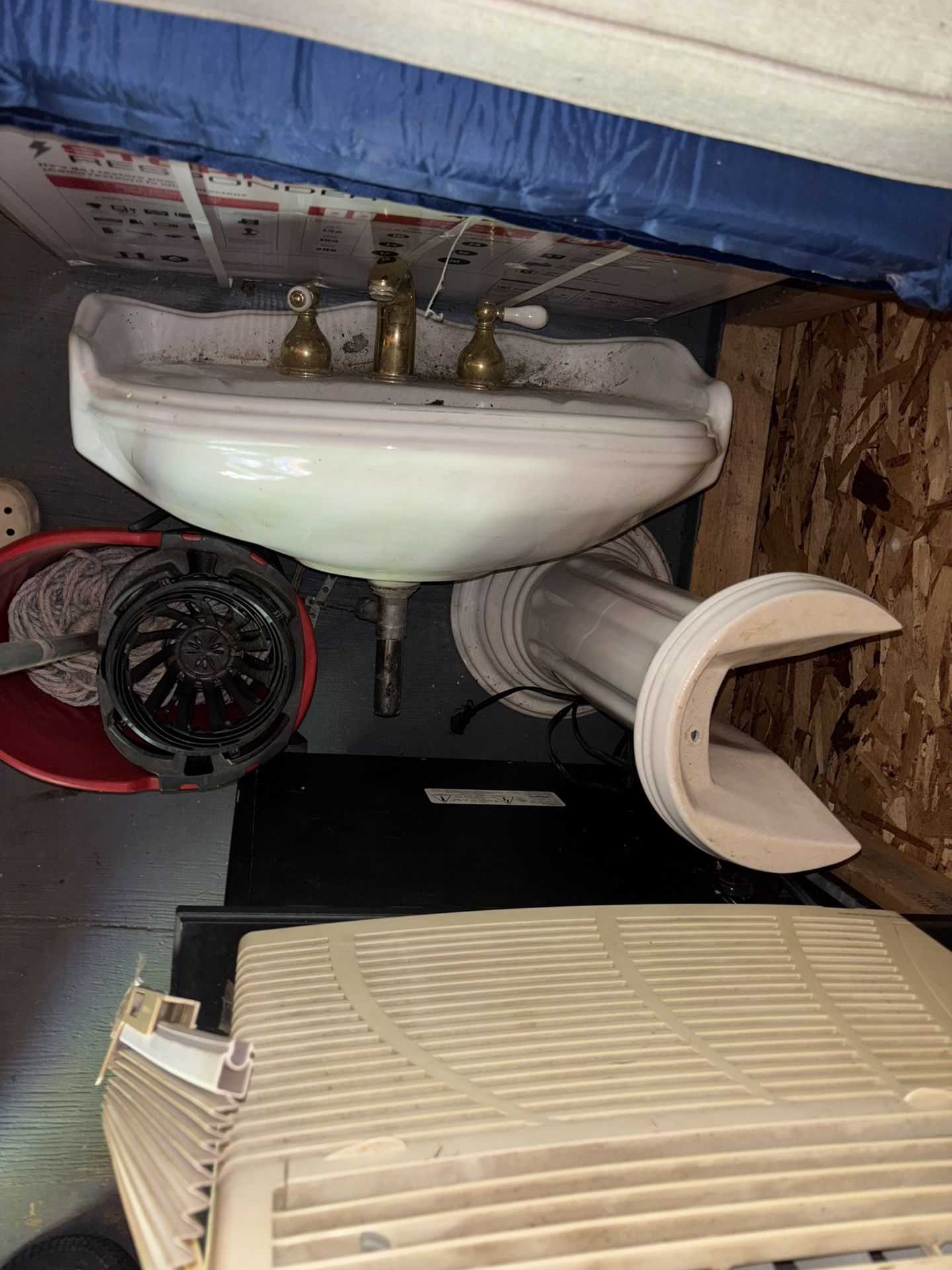 Antique Porcelain Brass Sink