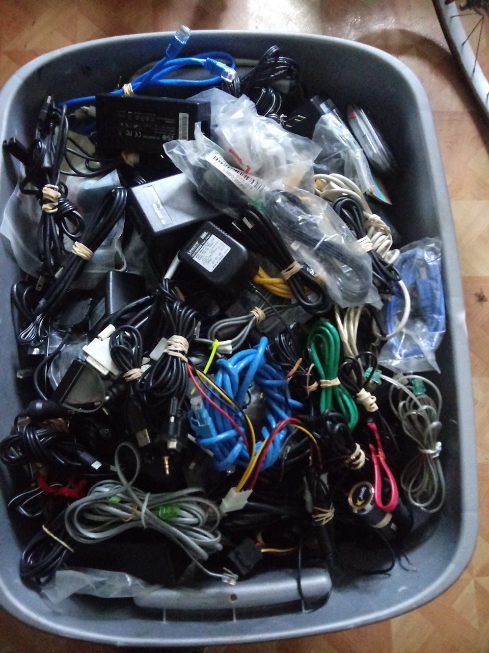 Lot of computer related cords