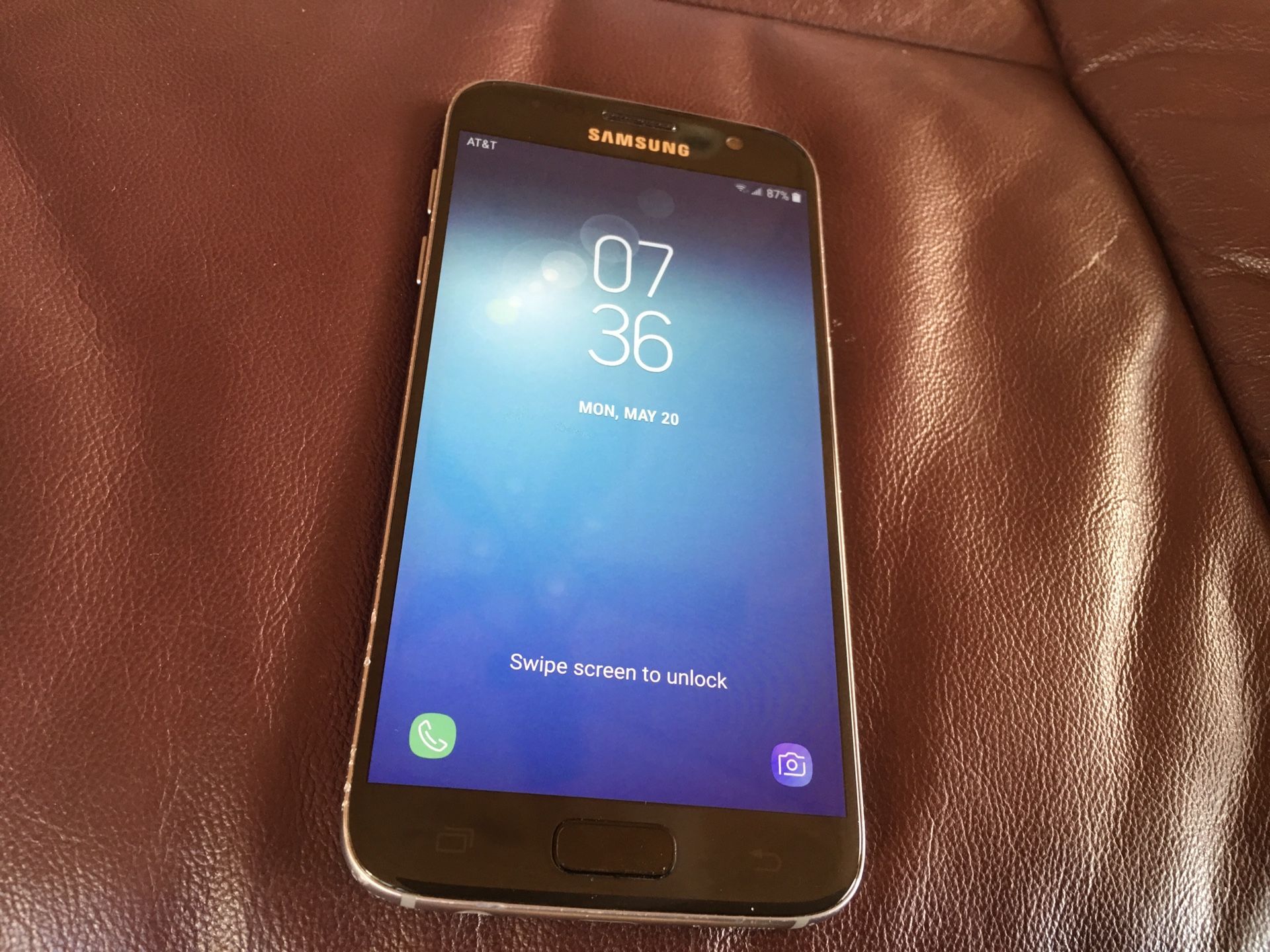 Like new Galaxy s7 , I just noticed a few hairline cracks in back that cannot be seen at all with a case on it.