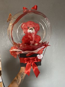 Glow Up Red Teddy Bear 