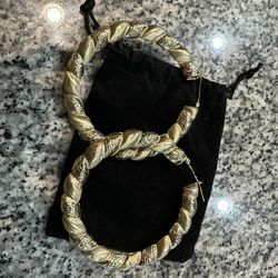 10k Gold Extra Large Hoop Earrings