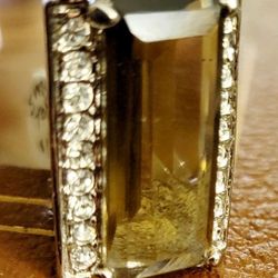 Smoky topaz ring