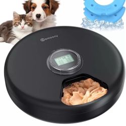 BEMOONY Automatic Pet Feeder Cordless AA Battery Powered 
