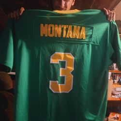 Montana #3 Green Football Jersey