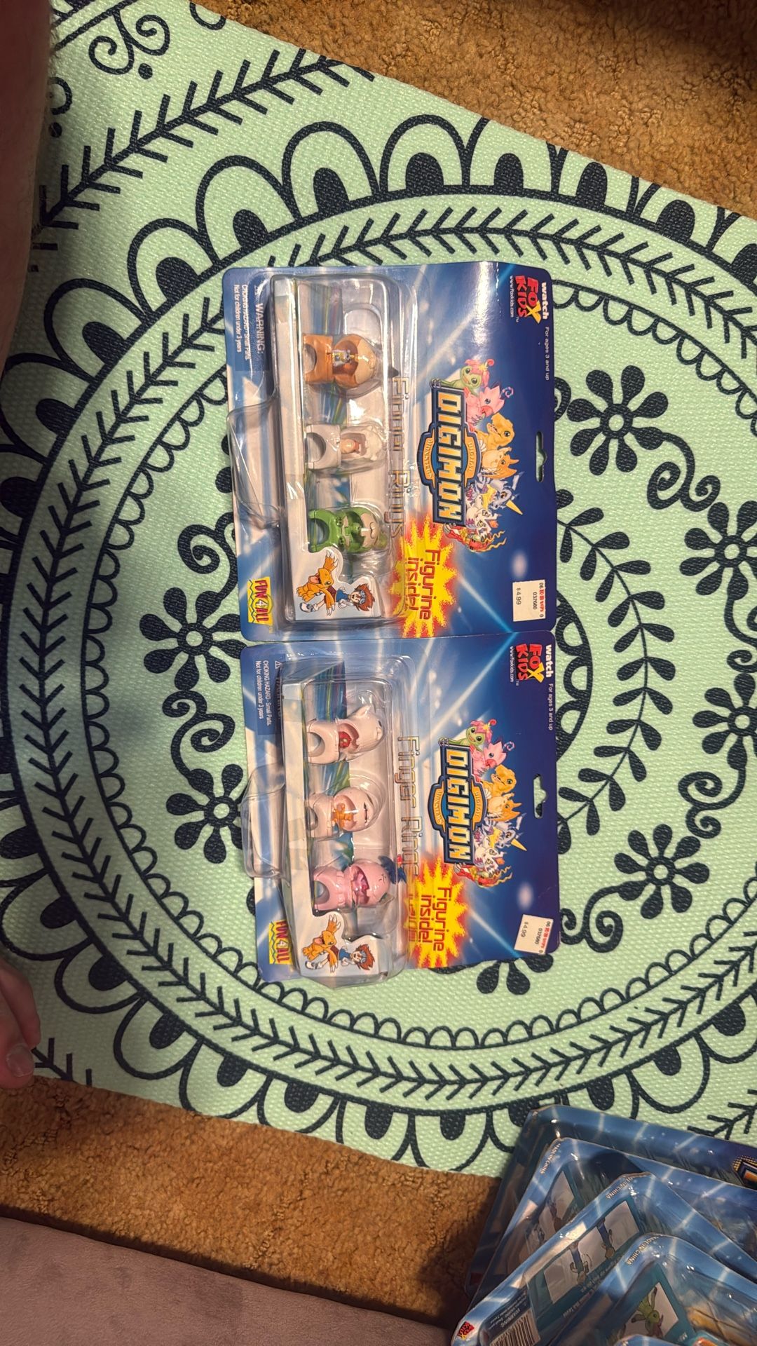 Digimon Finger Rings With Figure Inside