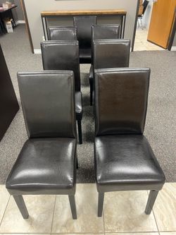 Set of 7 dining table chairs